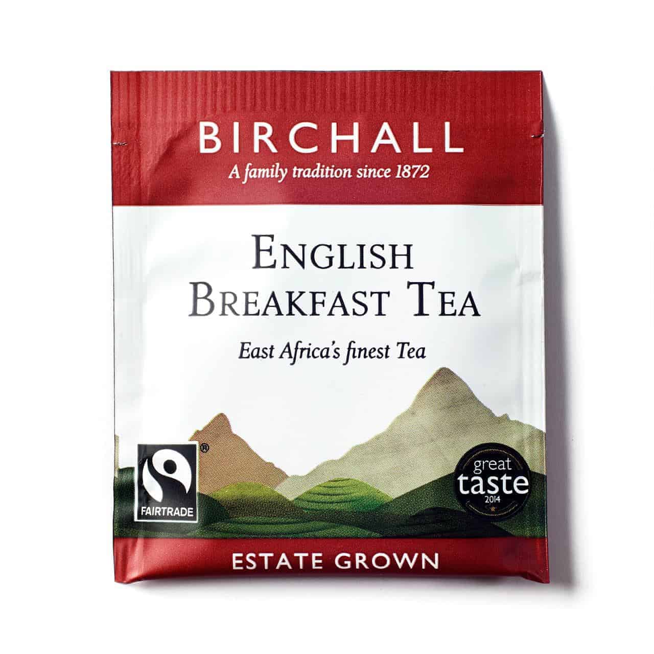 Birchall English Breakfast Tea Fairtrade & Rainforest Alliance Tag & Envelope Teabags  (x 50)
