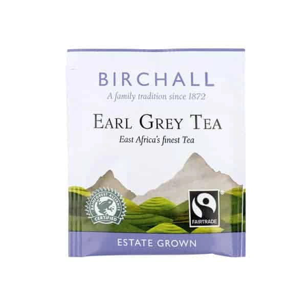 Birchall Earl Grey Fairtrade & Rainforest Alliance Tag & Envelope Teabags (6 x 25)